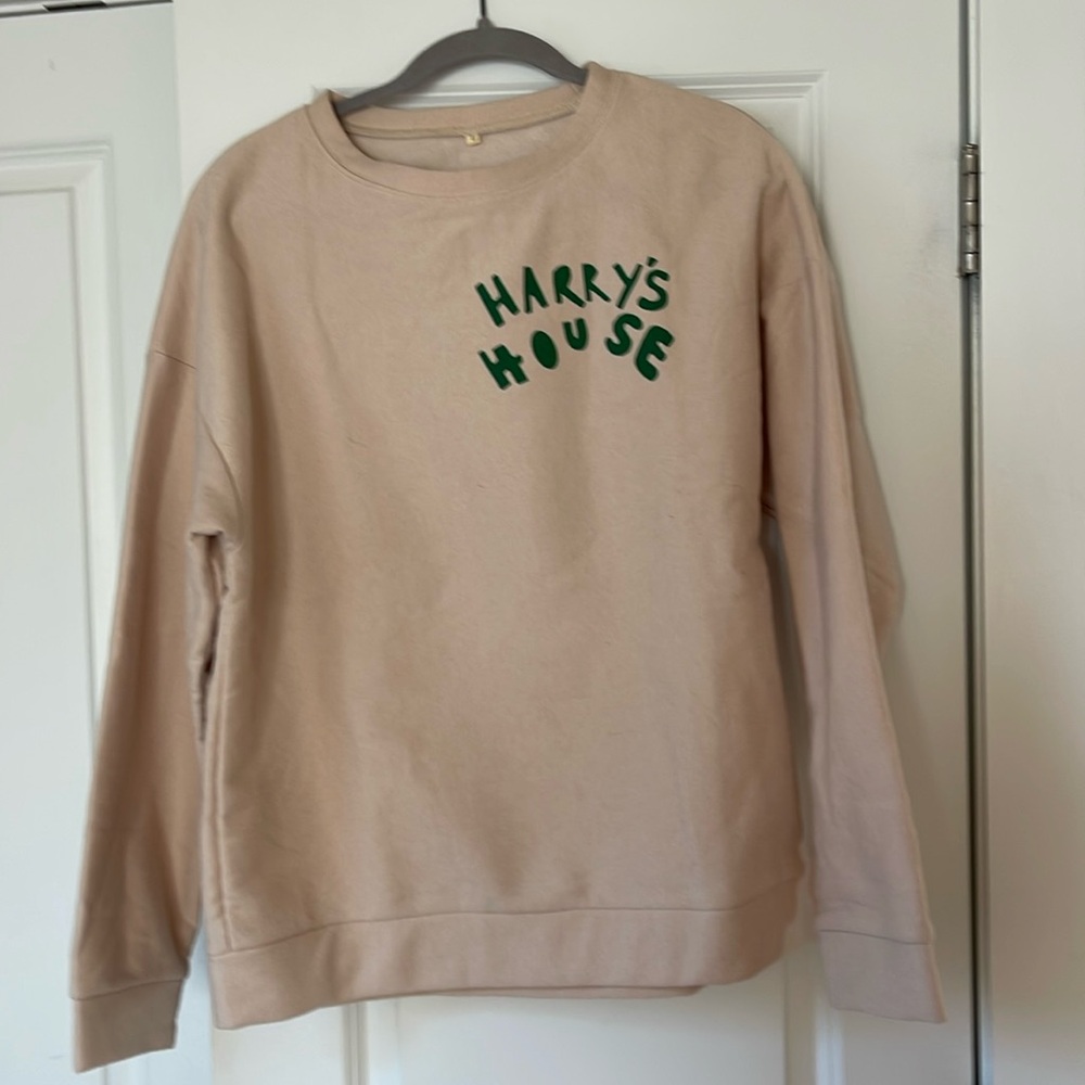 ETSY SHOP SIZE L HARRYS HOUSE CREAM CREWNECK NEVER WORN